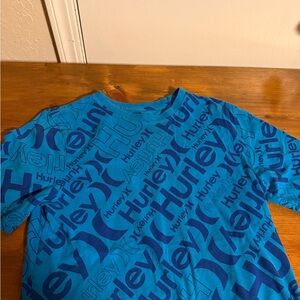 Hurley Blue Graphic Logo Short Sleeve Tee
